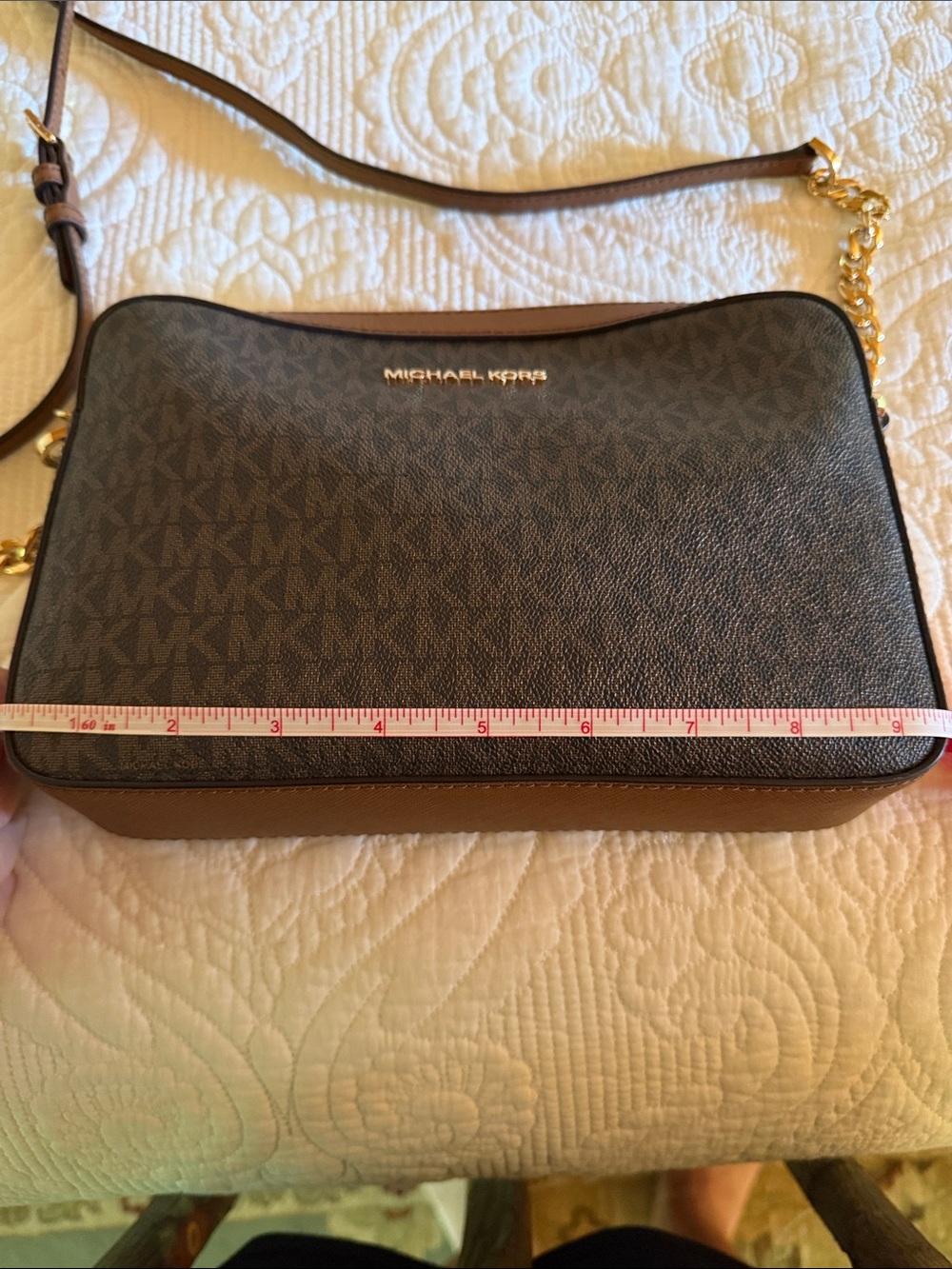 Michael Kors Brown and Gold Logo bag - Picture 11 of 13